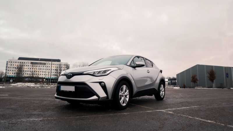 parked toyota chr car